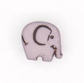 Speelse Olifantvormige Knoop - Lichtgrijs - 13x13 mm Knopen KNP00062